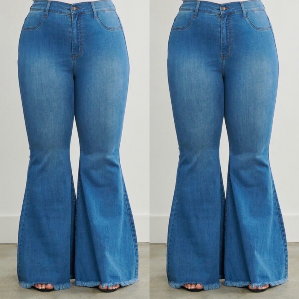 Plus size bell bottom jeans